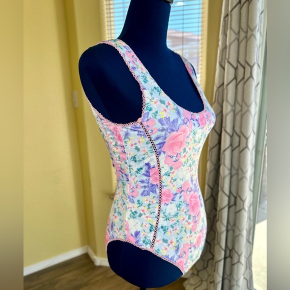 NEW! LoveShackFancy Primrose Pink Berry Mikkel Floral One-Piece Swimsuit - Picture 7 of 16